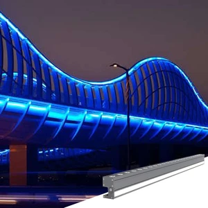 DC24V/AC85-265V 2-in-1 RGBW Outdoor Waterproof IP66 Wall Washer Lighting & Line Lamp for Building & Bridge Landscape Lighting