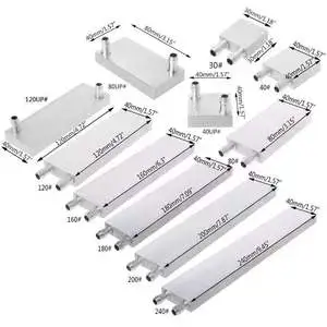 30/40/80/120/160/180/200/240mm Laptop CPU Aluminum Cooling Solution Heat Sinks Optimized Liquid Cold Plates PC Water Blocks