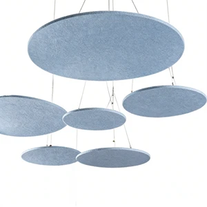 Suspended Acoustic Ceiling Panel Polyester Fiber Cloud Shape 3D Acoustic Ceiling Panels For Kindergarten And Studio