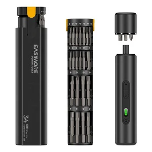 3.7V Electric Screwdriver Set 33 Magnetic Bits Settings 5N.m 1500mAh Rechargeable Cordless Mini Electric Screwdriver with LED
