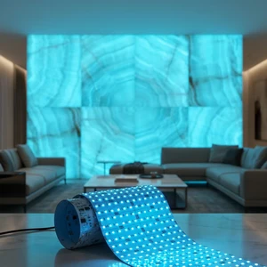RGB Flexible Panel Display Thin Bendable Backlighting Design Suitable for Backlit Stone Decoration Led Flex Sheet Panel Light