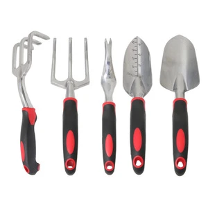 DD3799 Home Garden Lawn Farm Herbs Indoor Outdoor Plant Care Kit Soft Rubberized Non Slip Handle Gardening Tool 5 Piece Set
