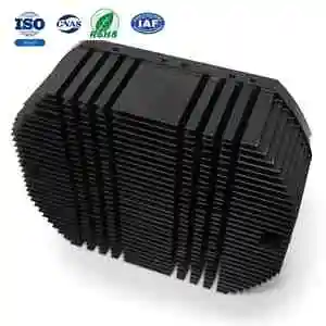 CNC Machining Services Customized Aluminum Extruded Skived Processed Heatsink Cnc Punching Holes Skiving Heat Sink