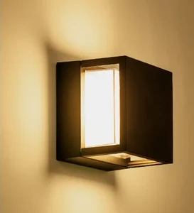 Square Round LED Pillar Light Garden Fence Post Light IP65 Waterproof Landscape Lawn Lamp