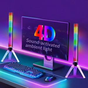 For Cross-border 4D Creative RGB Sound-Activated Colorful Music Atmosphere Light Kitchen USB PVC