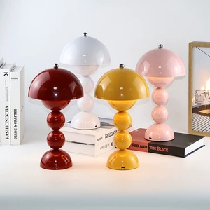 Nordic ABS Dome 5V Battery-Powered Touch Control Table Lamp-Bedroom/Wedding/Desk Use Ever-Bright Ambient Light