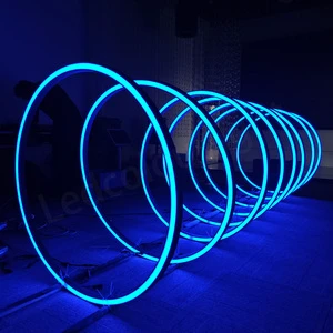 D50 D700 D100 D120 LED Ring Light Stage Lights Outdoor IP65 DMX512 Pixel RGB LED Tunnel Matrix Ring LED Light