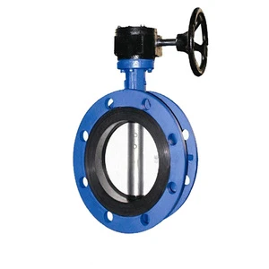 Manual ASTM WCB A216 Flanged Butterfly Valve for Water DN15-DN600 ISO9001 Certified LSB Brand Medium Temperature