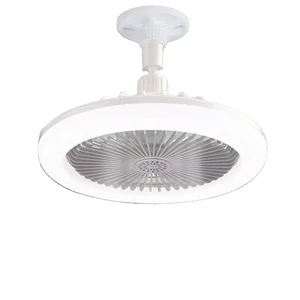 New Led Fan Light White E27 Screw Home Living Room Tea Table Ceiling Fan Light Remote Control Shift Bedroom Fan Light