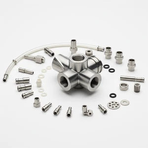 Stainless Steel Medical Valve Body Custom CNC Machining Service Precision Fluid Control Components Processing