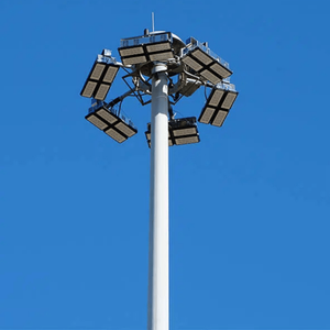 IP66 Waterproof Solar High Mast Lighting 3 Year Warranty Custom Power Available Factory Direct Price