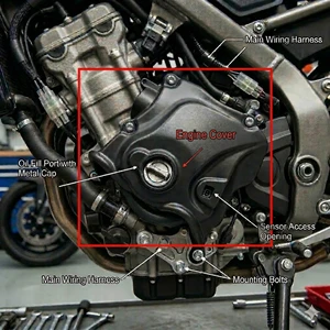 Durable Die Cast Aluminum Motorbike Crankcase Cover Motorcycle Engine Side Protective Housing Shell