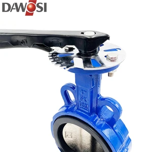 Ductile Iron Manual Wafer Butterfly Valve Water Oil Gas Multi-Standard Body Professional Use 2-12