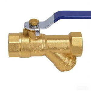 Gaobei Best-selling Model: Threaded Brass Filter Ball Valve with Handle, Y-type Filter, Easy to Clean and Durable Brass