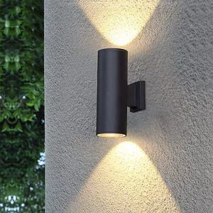 Cylinder Aluminum Exterior Wall Light Outdoor Waterproof IP65 E27 Bulb Garden Porch ETL Wall Lamp Sconce
