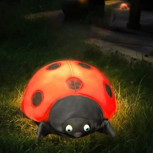 Outdoor IP65 Seven-star Ladybug Fiberglass Resin Sculpture Landscape Garden Villa Lawn Decorative Art Lamp