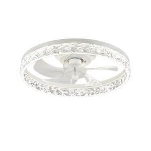 Modern Ceiling Fan Light LED Warm White Surface Mounted Plastic Body for Living Room 2700K 220V