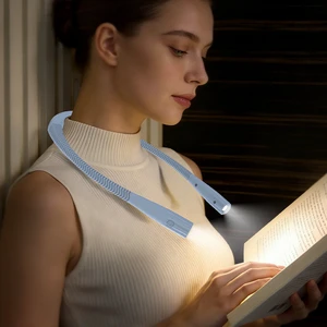 Rechargeable Long Lasting Flexible Arms Portable LED Neck Reading Light Hands Free Brightness Adjustable Desk Lamp