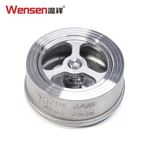 Wensen 304SS SS316L Stainless Steel H71W Wafer Type One-Way Wafer Check Valve For Water