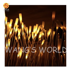 Reed Shaped Frosted Design Low Voltage Landscape Lighting Solar Stake Light For Garden Yard Decor