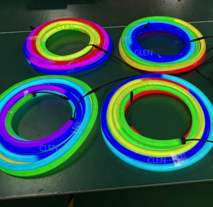 24V Black Flexible 360 Degree Pixel Led Neon Strip RGB Full Color Disco DJ Led Tube Lights Stage Lights for Events Show Club