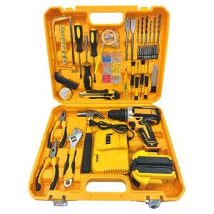118 Piece Cordless Drill Tool Kit Electric Variable Speed Power Drill Set for House Repair for Home Use Combo Kit Power Tools