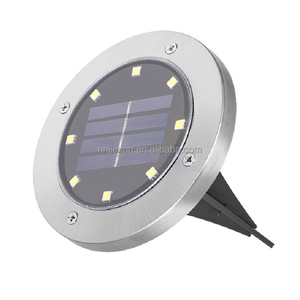 Solar Ground Lights Outdoor Round Ground Lights Embedded Waterproof Garden Lawn Lights in Stock