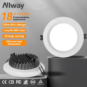 Hotel Office Living Room Indoor Ultra-thin Three Colors Down Light Recessed Panel Lamp 3W 5W 7W 9W 12W 20W 30W LED Downlight