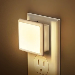 LOHAS 0.3W Mini Night Light plug in wall Square Auto Dusk Dawn Sensor Kids Baby Bed Lamp LED Night Lights for Bedroom Bathroom