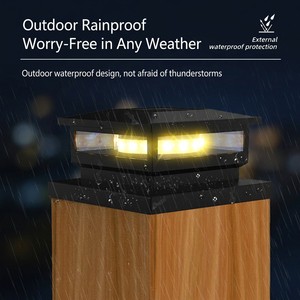 Good Quality Modern Outdoor Solar Lamp Lighting ROHS Certified Waterproof RGB LED Warm White Garden Gate Pillar Light