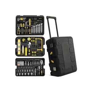 Steeltreks Hardware 1/2 3/8 1/4 Tools Box Mechanic Professional Hand Kit for Car 318 Pcs Tool Suitcase With Socket Wrench Set