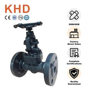 KHD J41H-16C DN20 Forged Steel Globe Valve A105N Water Steam Oil Manual Flange End Globe Valve Good Quality Globe Valve