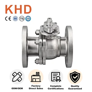 KHD ANSI ASME Stainless Steel Flange Ball Valve 150LBP 1 Inch Precision Casting Switch Manual Flange Ball Valve