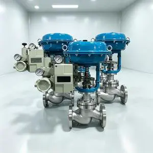 Factory Direct Pneumatic Diaphragm Control Valve F316 Class150 DN50 Cage Guided Linear Class IV for Flow Pressure Temperature