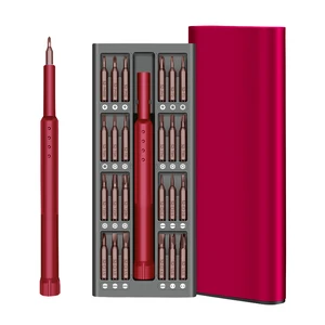 24 in 1 Rechargeable Screwdriver Set Screwdriver Drill Bit Electric Laptop Phone Repair Kit Steel Handle DIY OEM Custom