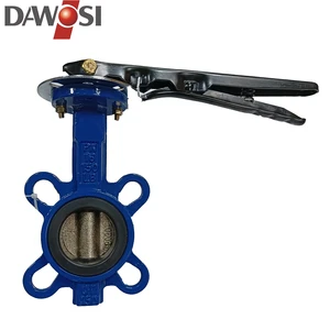 Manual Wafer Butterfly Valve Ductile Iron EPDM Seat Ventilation Valve ANSI JIS Standard For Export Cross Border Supply