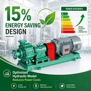 High Pressure High Flow Centrifugal Slurry Pump With Fluoroplastic Impeller Abrasion Resistant For Large Scale Mining OEM