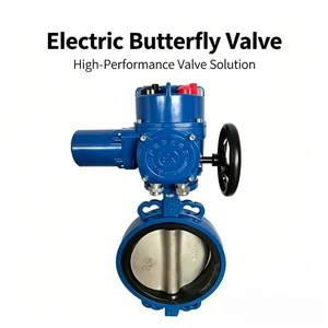 Electric Wafer Butterfly Valve High Temperature Custom Material for Clean Water and Oil & Gas Media Port Size