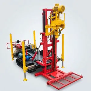 150m Crawler Electric Hydraulic Rotary Water Well Drilling Rig Borehole Deep Portable Construction Geological OEM Driller
