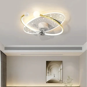 Luxury LED Ceiling Fan Lamp with Remote Control OEM/ODM for Home Bedroom Living Room Use 220V AC Power Source Modern Fan Lamp