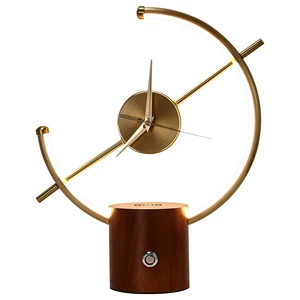 Creative Modern Aluminum Lamp Oak Base Three-Color Dimming Feature For Home Decor For Living Room Bedside Art Table Lamp