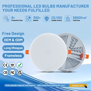 Factory Price Wholesale Frameless Round square Recessed9W 12w 18w Led Panel Light