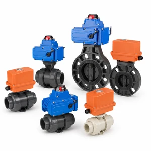 Corrosion Resistant UPVC Electric Butterfly Valve With AC DC Motorized Actuator