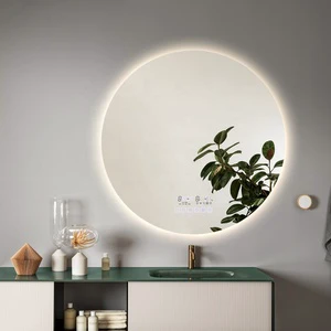 Modern Round Bath Mirrors Wall Mounted Touch Screen Defogger Smart Bathroom Mirror With Led Light With CE