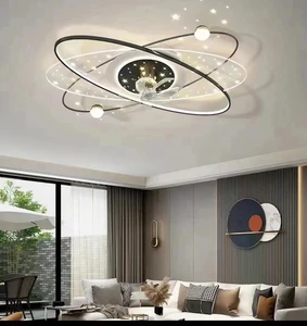 Indoor With Fan Silent LED Ceiling Light Creative Home Bedroom Light Dining Living Room Hotel Remote Simple Modern Led Fan Light