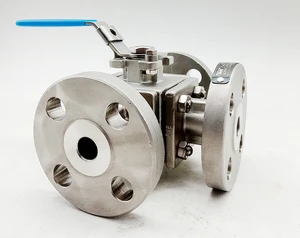 Stainless Steel 304 Full Bore Flange Three-part Ball Valve