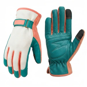 Comfortable Wear-resistant Sheepskin Palm Knitted Back Touchscreen Fingertips Work Gloves Gardening Gloves