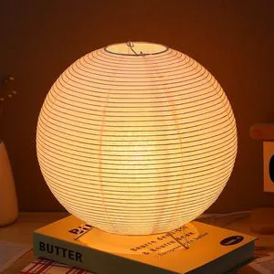 Modern Small Table Lamps Decorative Desk Rice Paper Lamp for Bedroom Japanese Style Paper Shade Night Lamp