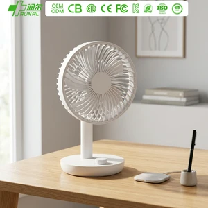 RUNAL Custom Copper Bldc Motor White Usb Charging Battery Operated Desk Table Rechargeable Dc Fan