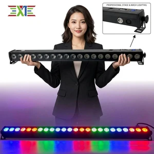 XJ 24x8W RGBW LED Wall Washer Bar 100W Linear Aluminum Alloy Flicker-Free Stage Wash Light IP20 DMX512 for Party DJ Wedding